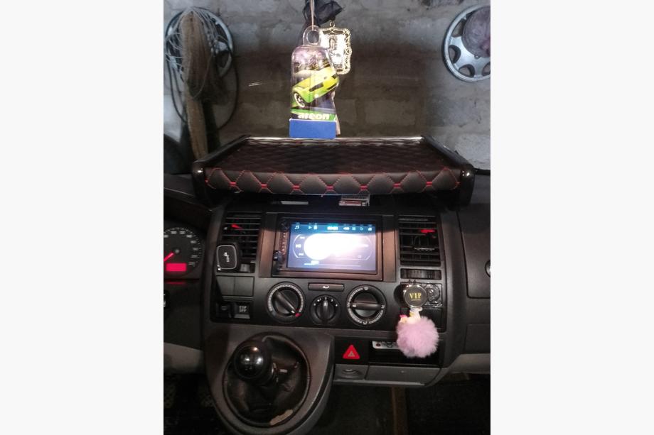Volkswagen T5 Transporter 2003-2010 Dashboard Shelf (Black with Red Stitching) Photo 2