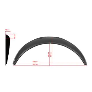 Universal Fender Flares UNIV-031 (4 pcs, ABS plastic, black) photo 1