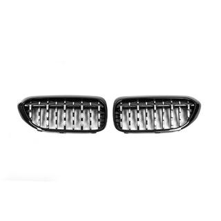Diamond Silver V2 Grille Inserts (2017-2020, Black Trim) photo 2