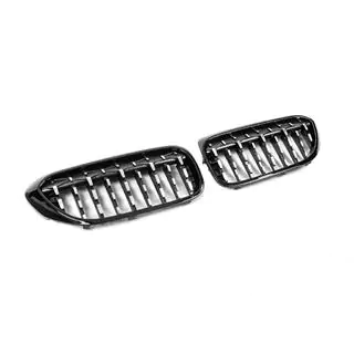 Diamond Silver V2 Grille Inserts (2017-2020, Black Trim) photo 4