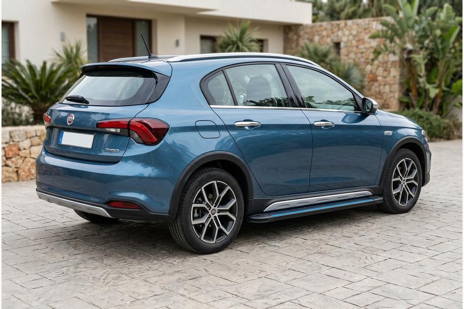 Fiat Tipo Cross 2021- Side Steps Maya Blue (2 pcs, Aluminum) Image