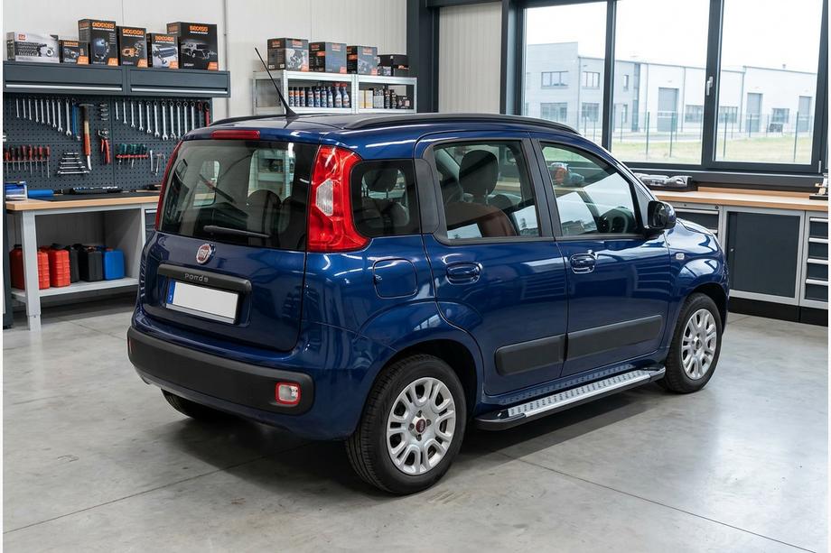 Fiat Panda 2011-2023 Side Steps Allmond Grey (2 pcs, Aluminum) Image