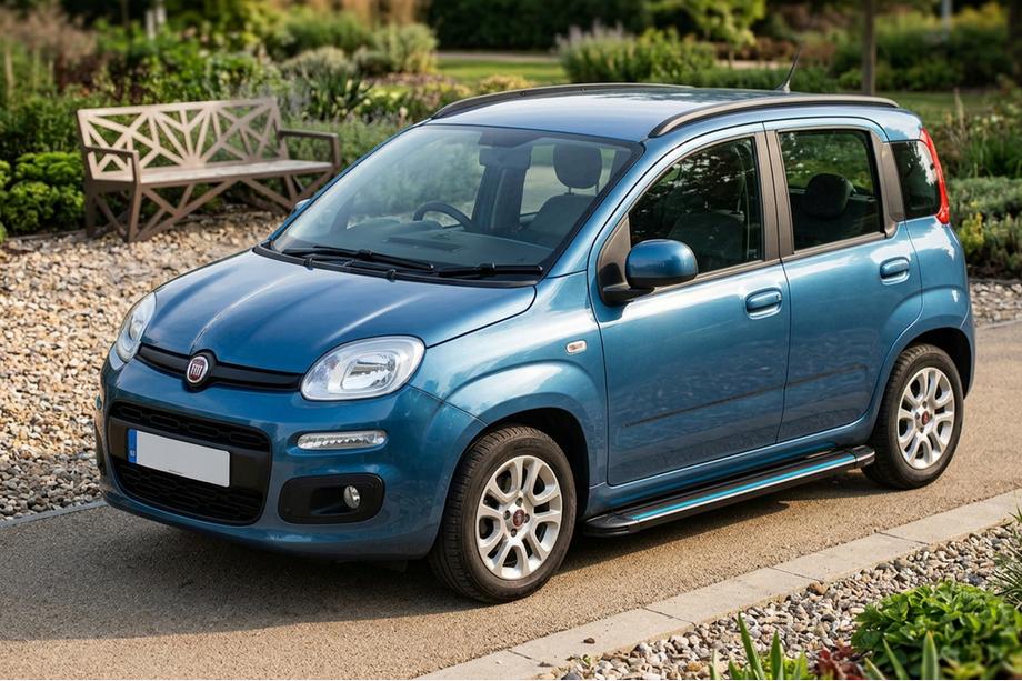 Fiat Panda 2011-2023 Side Steps Maya Blue (2 pcs, Aluminum) Image