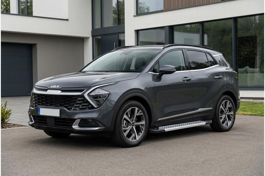 Kia Sportage 2021- Side Steps Vision New Grey (2 pcs, Aluminum) Photo 1