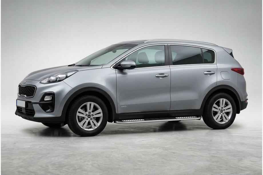 Kia Sportage 2021- Side Steps Tayga V2 (2 pcs, Aluminum) Image
