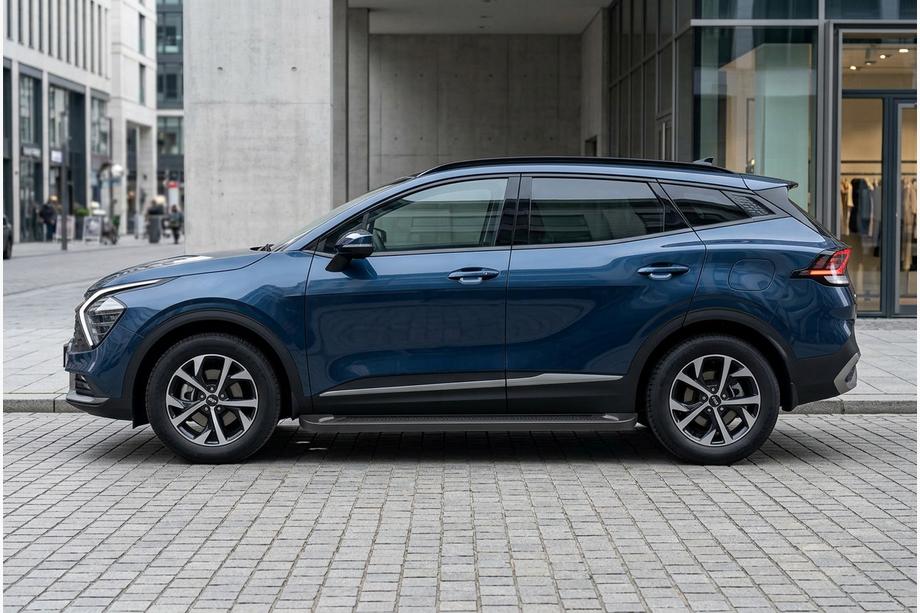 Kia Sportage 2021- Side Steps Allmond Black (2 pcs, Aluminum) Image
