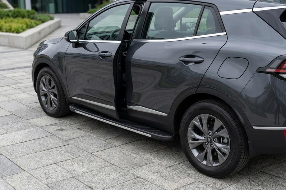 Kia Sportage 2021- Side Steps Bosphore Grey (2 pcs, Aluminum) Image