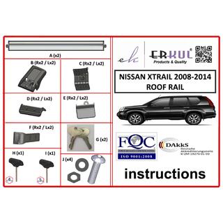 Lockable roof cross bars for integrated rails WingBar V1 (2 pcs) photo 2