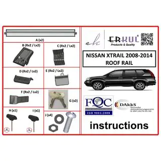 Lockable roof cross bars for integrated rails WingBar V1 (2 pcs) photo 2