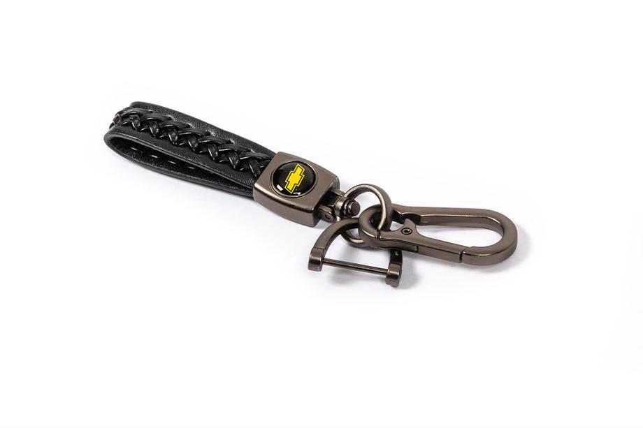 Chevrolet Leather Keychain V2 with Chevrolet Logo Image