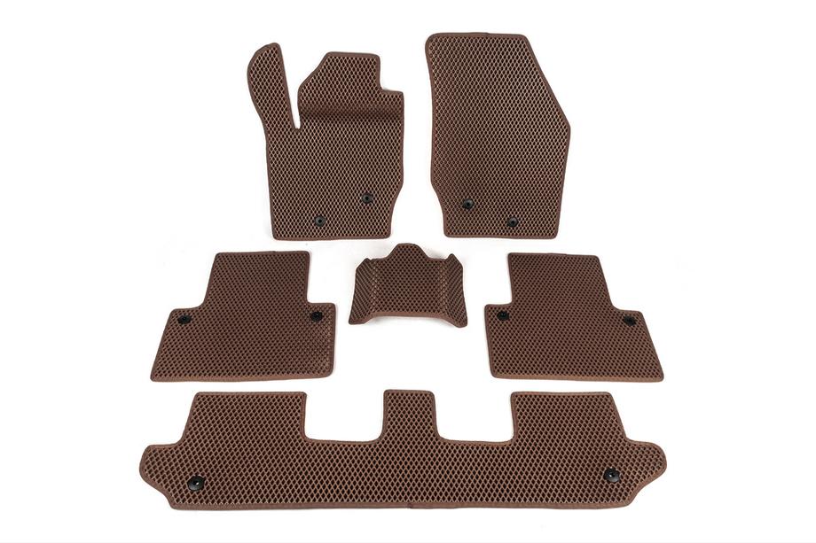 Volvo XC90 2002-2014 EVA Floor Mats Brick Red Image