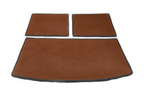 Audi Q7 2005-2015 Trunk mat 3-piece (EVA, brick) (7 seats) photo 1