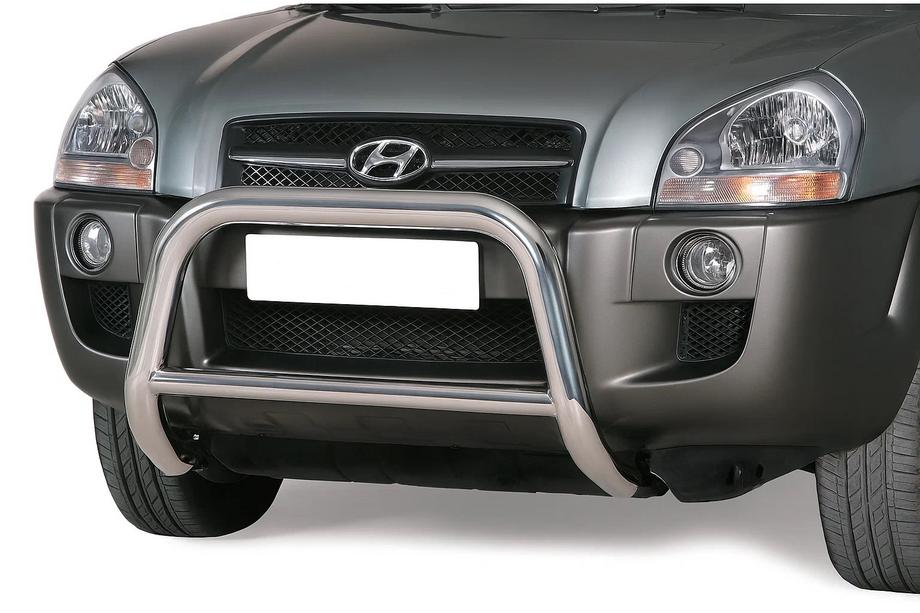 Hyundai Tucson JM 2004- Bull Bar Winbo V2 (Stainless Steel) Image