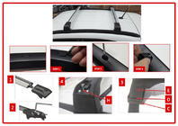 Fiat 500X 2014-2024 Roof bars for flush roof rails lockable Wingbar V3 (2 pcs) Black photo 7