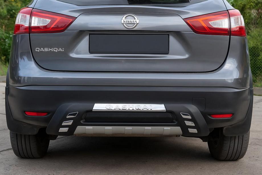 Nissan Qashqai 2014-2021 Rear bumper lip Libao 2014-2016 (plastic) Photo 1