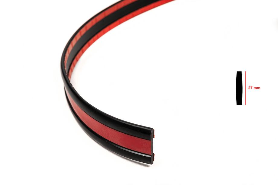 Black door molding with red stripe by the meter sal16b (1 meter, 27 mm) Photo 2
