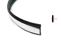 Black door molding with chrome strip by the meter sal35 (1 meter, 26 mm) photo 2