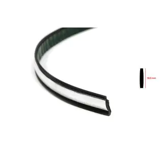 Black door molding with chrome strip by the meter sal13 (1 meter, 16.5 mm) photo 2