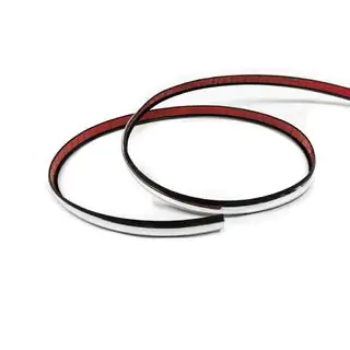 Black door molding with chrome strip by the meter sal122 (1 meter, 19 mm) photo 1