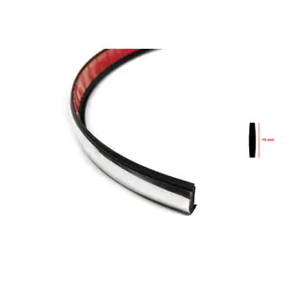 Black door molding with chrome strip by the meter sal122 (1 meter, 19 mm) photo 2