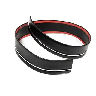 Black door molding with chrome strip by the meter sal65 (1 meter, 59 mm) photo 1