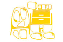 Mitsubishi Carisma 1995-2004 Dashboard Trim Covers 1999-2003 (yellow) photo 1