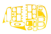 Fiat Palio 1996-2011 Dashboard Trim Covers (yellow) photo 1