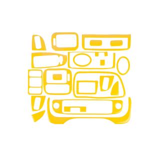 Dashboard Trim Covers (yellow)