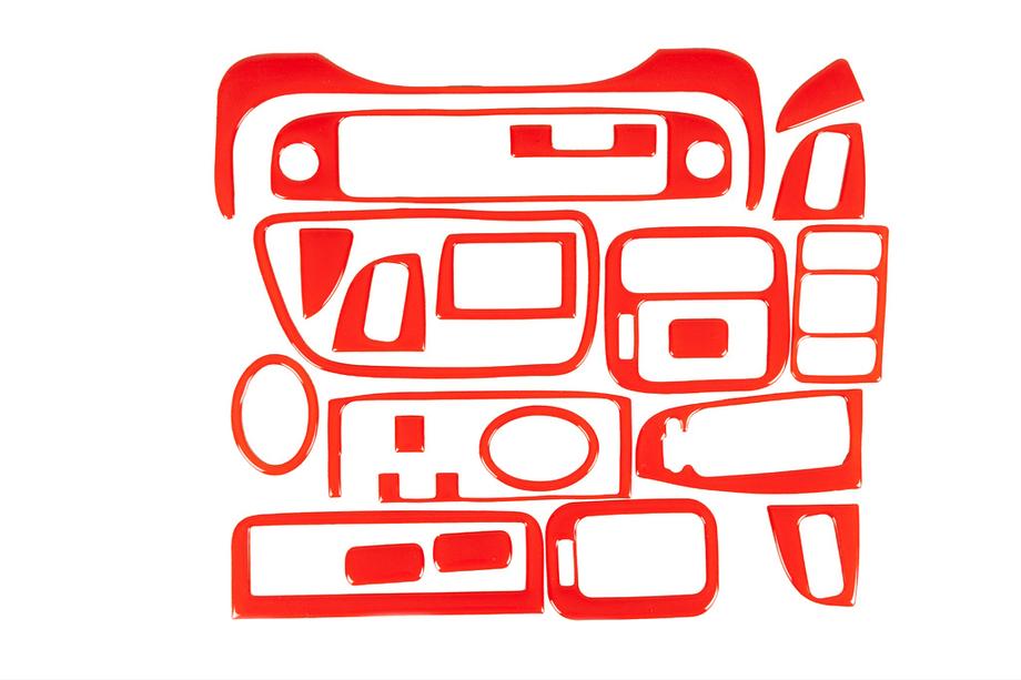 Honda Civic 1995-2001 Dashboard Trim Covers (red) Photo 1