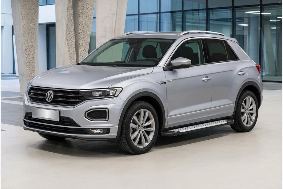 Volkswagen T-Roc 2017-2025 Side Steps Allmond Grey (2 pcs, Aluminum) Image