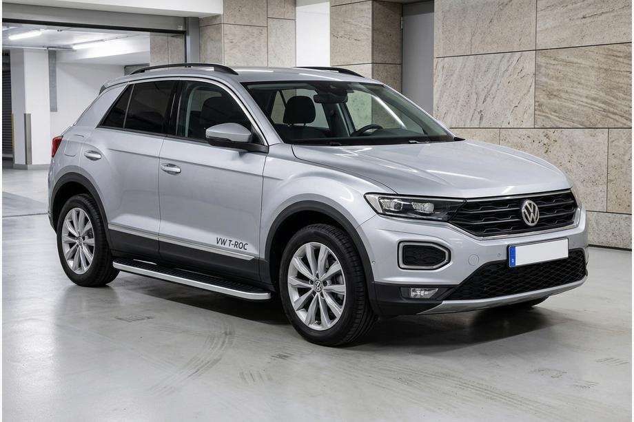 Volkswagen T-Roc 2017-2025 Side Steps Tayga Grey (2 pcs, Aluminum) Image