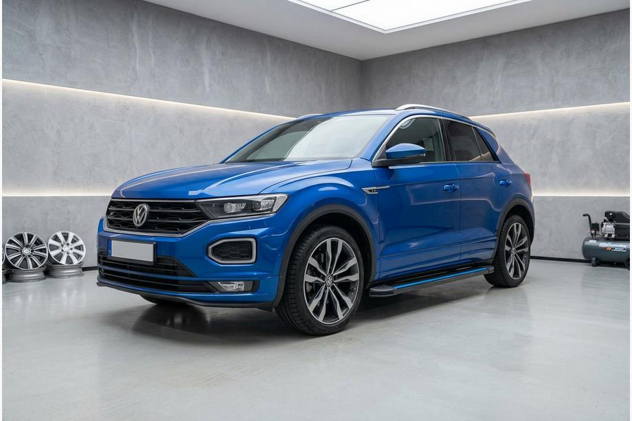 Volkswagen T-Roc 2017-2025 Side Steps Maya Blue (2 pcs, Aluminum) Image