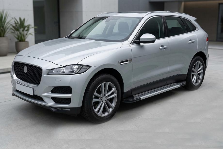Jaguar F-PACE 2016- Side Steps Vision New Grey (2 pcs, Aluminum) Image