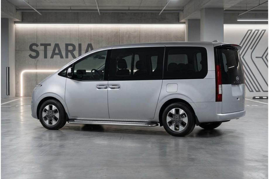 Hyundai Staria 2021- Side Steps Maydos V2 (2 pcs, Aluminum & Stainless Steel) Image