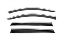 Peugeot 5008 2016-2023 Window Deflectors with Chrome Trim (4 pcs, Niken) photo 1