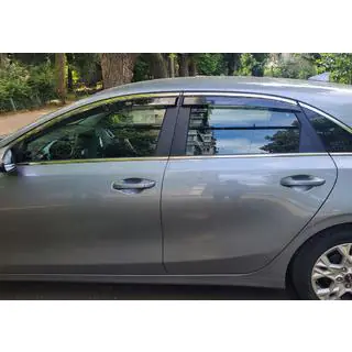 Window Deflectors with Chrome Trim HB (4 pcs, Niken)