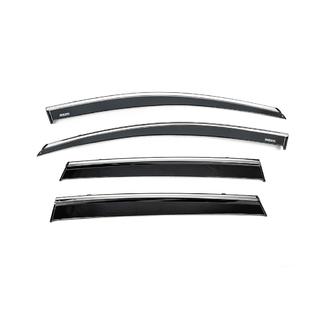 Window deflectors with chrome trim (4 pcs, Niken) photo 1
