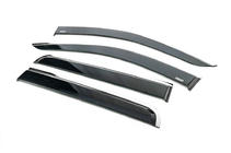 Mercedes X class 2017-2020 Window Deflectors with Chrome Trim (4 pcs, Niken) photo 2