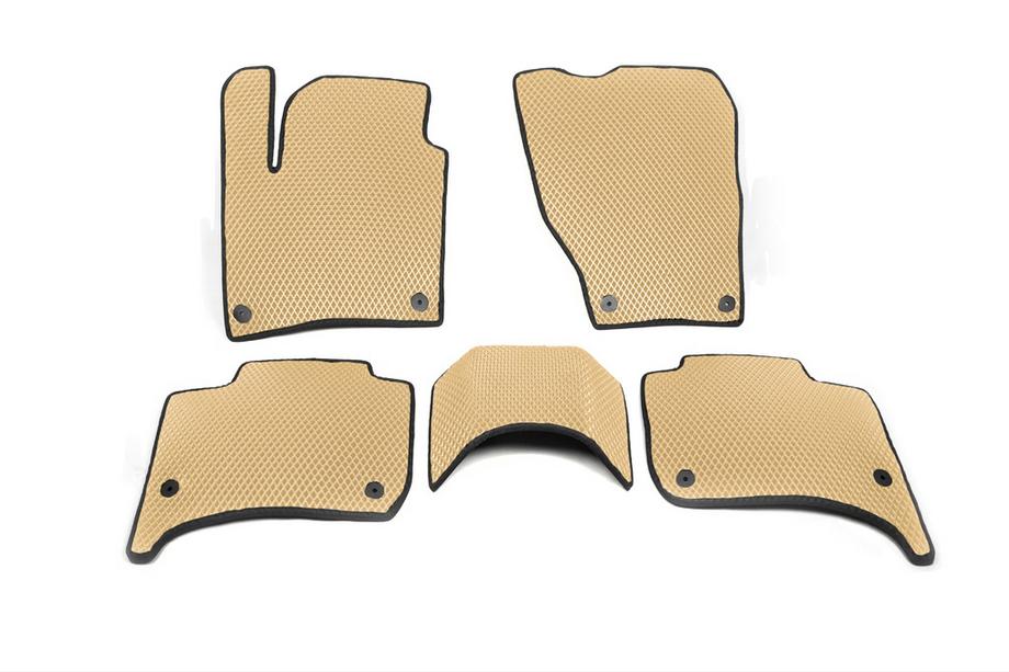 Porsche Cayenne 2010-2017 EVA Floor Mats (Beige) Image