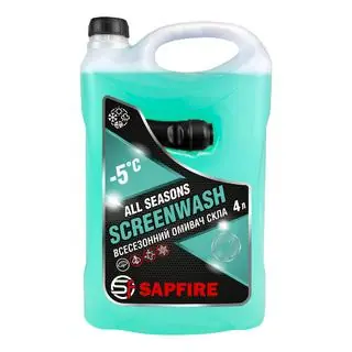 All-season windshield washer fluid -5°C 4 L SAPFIRE Lime (401172)
