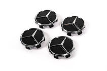 Mercedes-Benz Wheel center caps 71/75 mm without ring (4 pcs, black V1) photo 2