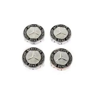 Wheel center caps 71/75 mm without ring (4 pcs, black V2) photo 2