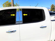 Ford Ranger 2011–2022 Stainless Steel Door Pillar Trim photo 1