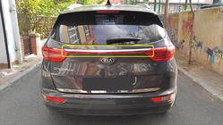 Kia Sportage 2015-2021 Chrome trim above license plate (2019-2021, stainless steel) photo 1