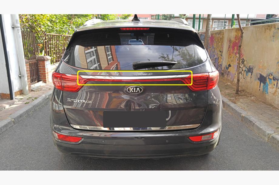 Kia Sportage 2015-2021 Chrome trim above license plate (2019-2021, stainless steel) Image