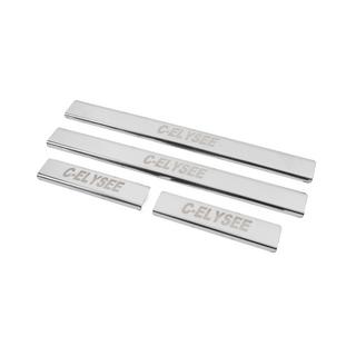 Door Sill Protectors Carmos V2 (4 pcs, Stainless Steel) Citroen C-Elysee 2013-2022 photo 2