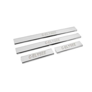 Door Sill Protectors Carmos V2 (4 pcs, Stainless Steel) Citroen C-Elysee 2013-2022 photo 3