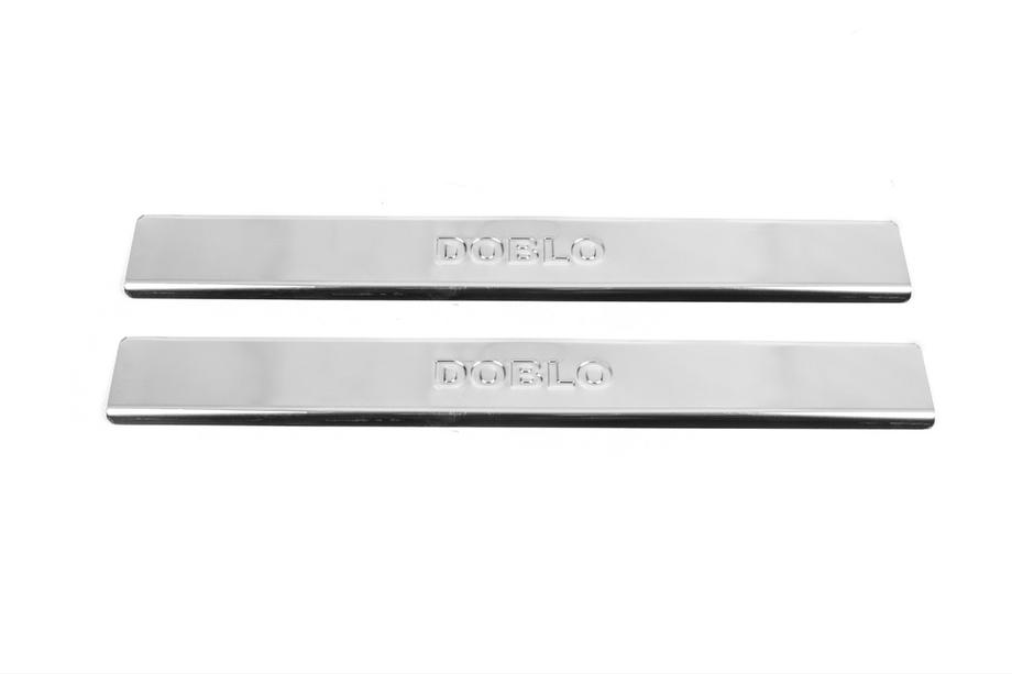 Fiat Doblo II 2010-2022 Door Sill Protectors Carmos V2 (2 pcs, Stainless Steel) Photo 2