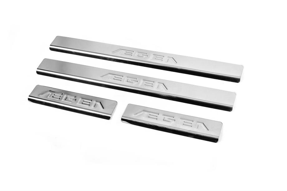 Fiat Tipo 2016- Door Sill Protectors Carmos V2 Aegea (4 pcs, Stainless Steel) Image