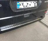Mercedes Viano 2004-2014 Rear bumper protector with lip (Carmos V2, stainless steel) photo 2